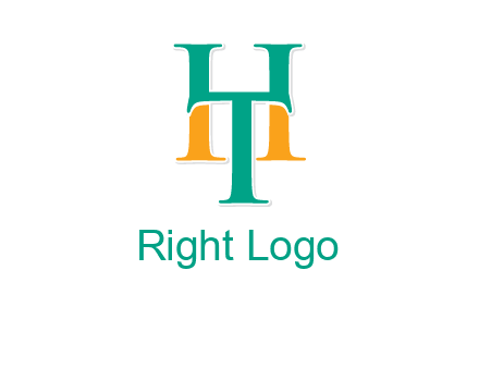 letter T forming letter H