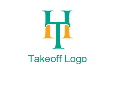 letter T forming letter H