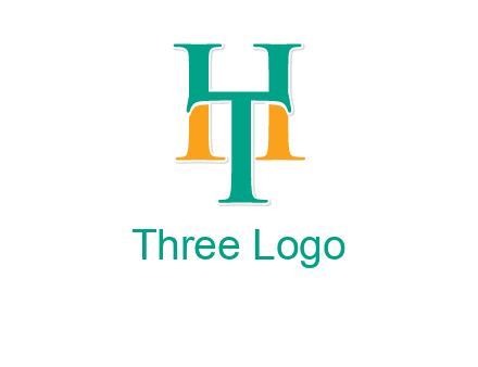 letter T forming letter H