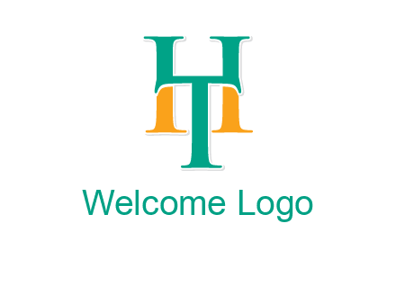 letter T forming letter H
