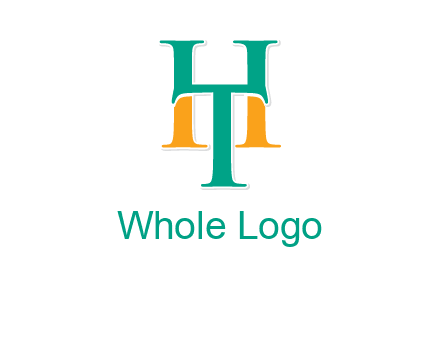 letter T forming letter H
