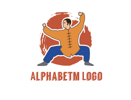 man in karate stance