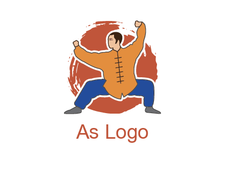 man in karate stance