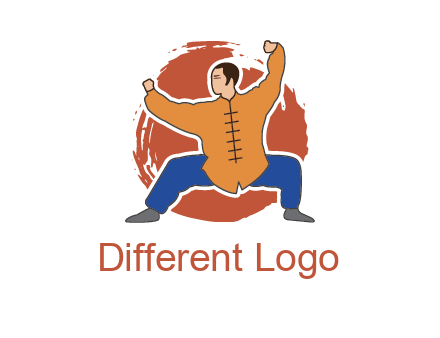 man in karate stance
