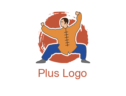 man in karate stance