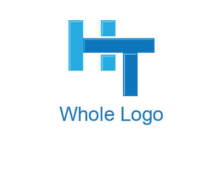 letter T joined to letter H