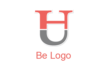 letter H joined with letter U