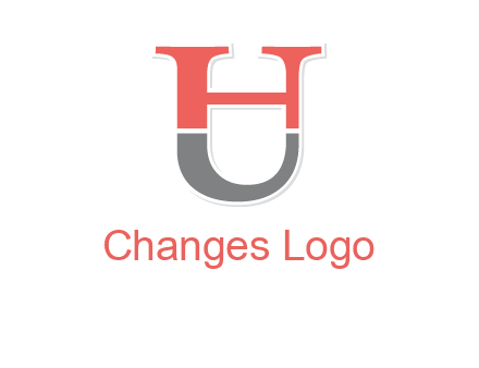 letter H joined with letter U