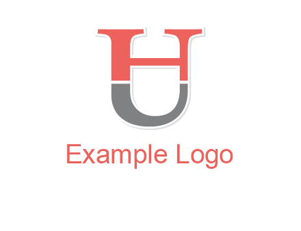 letter H joined with letter U