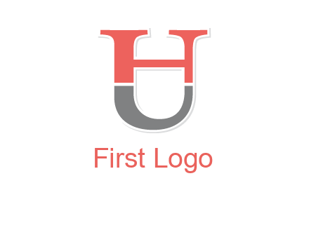letter H joined with letter U