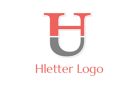 letter H joined with letter U