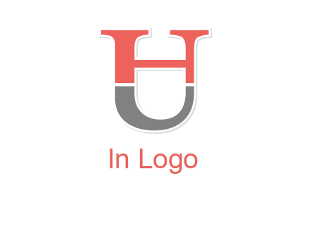 letter H joined with letter U