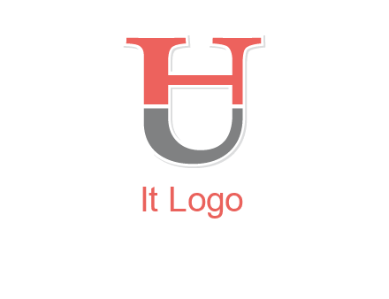 letter H joined with letter U