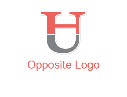 letter H joined with letter U