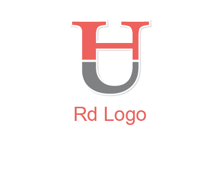 letter H joined with letter U