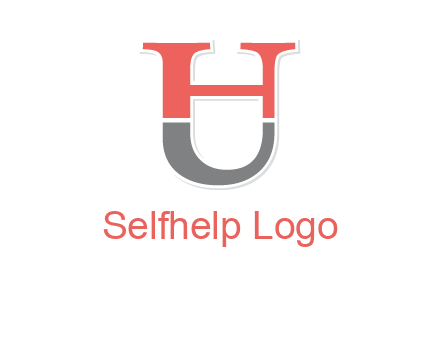 letter H joined with letter U