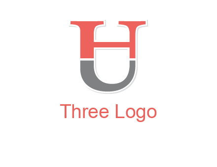 letter H joined with letter U