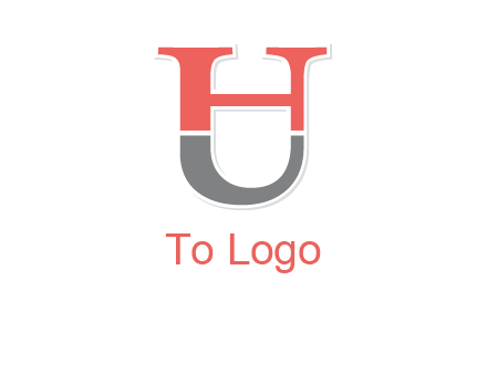 letter H joined with letter U