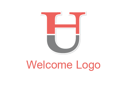 letter H joined with letter U