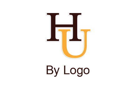 letter U under letter H