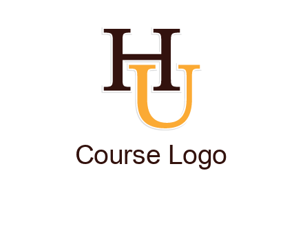 letter U under letter H