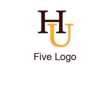 letter U under letter H
