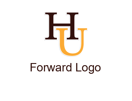 letter U under letter H
