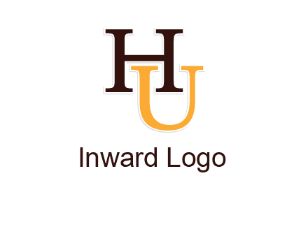 letter U under letter H