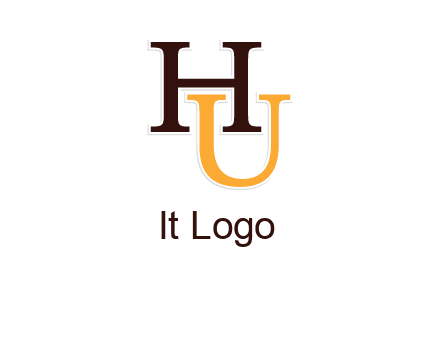 letter U under letter H