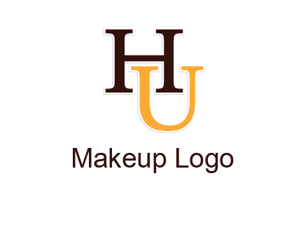 letter U under letter H