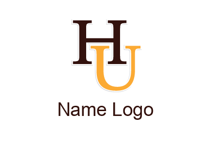 letter U under letter H