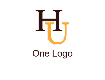 letter U under letter H