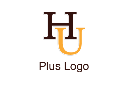 letter U under letter H