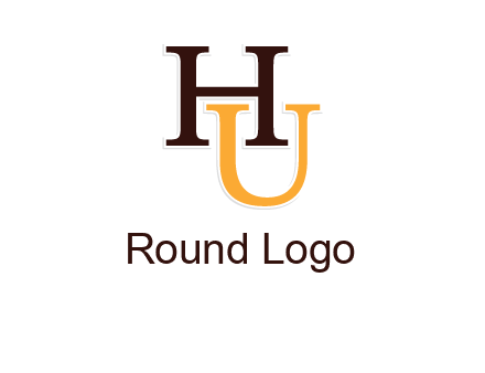 letter U under letter H