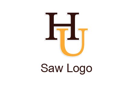 letter U under letter H
