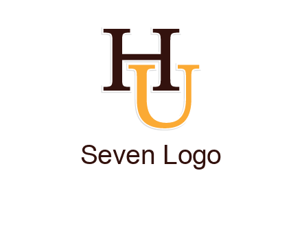 letter U under letter H