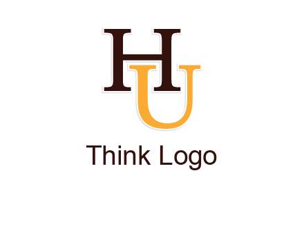 letter U under letter H