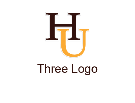 letter U under letter H