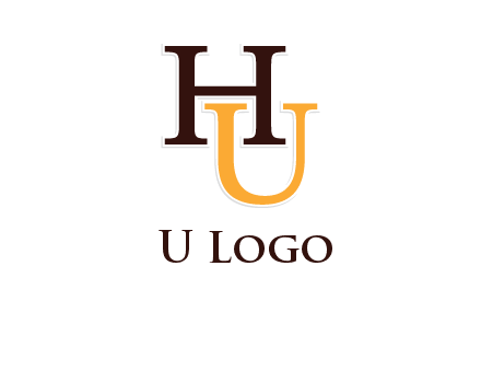 letter U under letter H