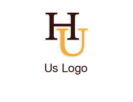 letter U under letter H