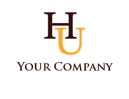 letter U under letter H