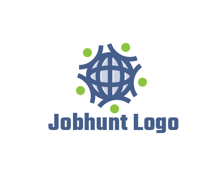 abstract figures around globe