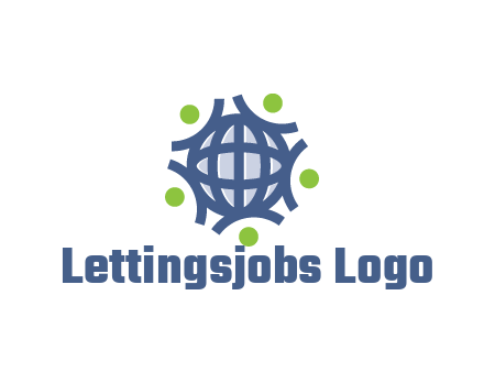 abstract figures around globe