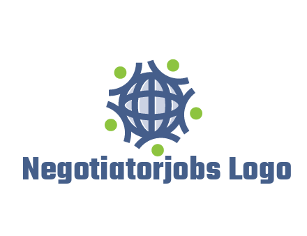 abstract figures around globe