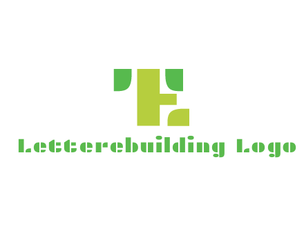 letter T also forming letter E