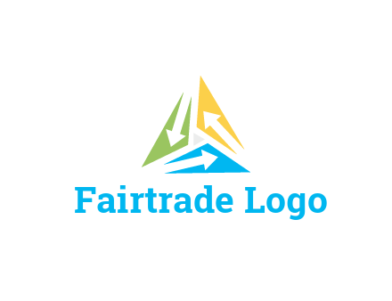 negative spacing arrows in triangle forming triangle