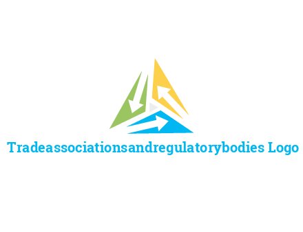 negative spacing arrows in triangle forming triangle