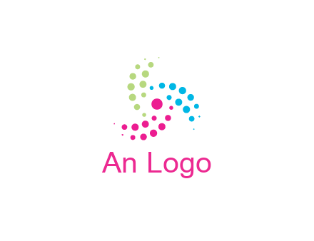swirl colorful dotted pattern