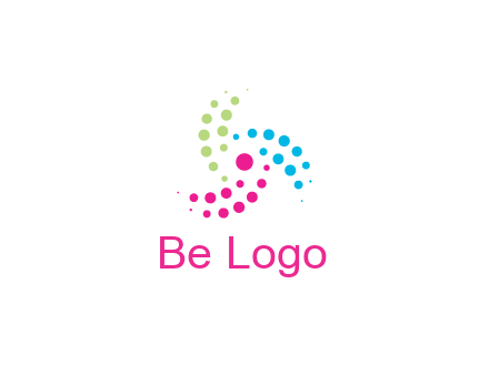 swirl colorful dotted pattern