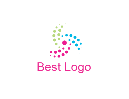 swirl colorful dotted pattern